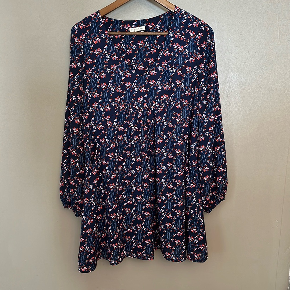 Copper key balloon sleeve dress